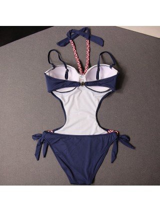 Swimwear-Cover-Ups-2022 Women Halter Lace Monokini Sexy One