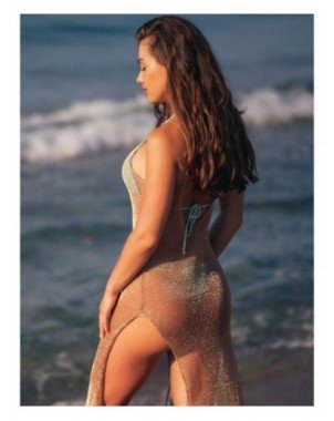 Women's Fashion-Dresses-Sexy Sheer Net Mesh Knitted Glitter