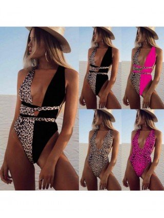 Swimwear-Cover-Ups-One Piece Bikini Set 2022 Leopard Swimwear