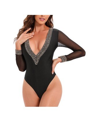 Swimwear-Cover-Ups-2023 Sport Swimsuit Long Sleeves Women One