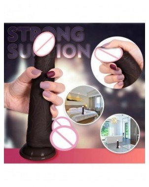 Prekės suaugusiems 18+-Vibratoriai, dildos-3in1 juodas dildo vibratoriai moterims Šildymas