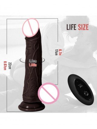 Prekės suaugusiems 18+-Vibratoriai, dildos-3in1 juodas dildo vibratoriai moterims Šildymas