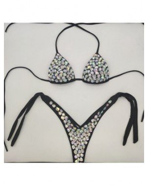 Maudymosi kostiumėliai-Seksualūs ir paplūdimio-Diamond Bikini rinkinys Rhinestone maudymosi