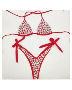 Maudymosi kostiumėliai-Seksualūs ir paplūdimio-Diamond Bikini rinkinys Rhinestone maudymosi