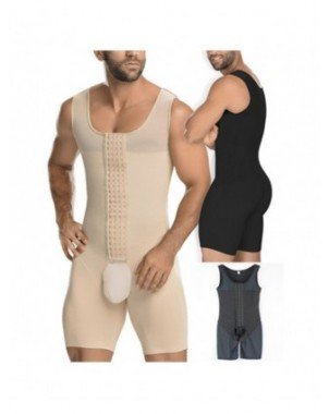 Underwear & Loungewear-Briefs-Men's Shapewear Bodysuit Full