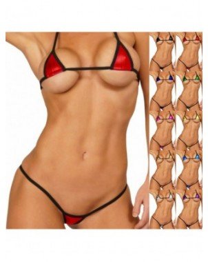 Swimwear-Bikini Sets-Sexy Women Small Thong Bra Swimwear Bikini
