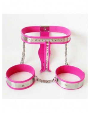 BDSM-BDSM Restraining devices-Female Chastity Belt Lock Pants
