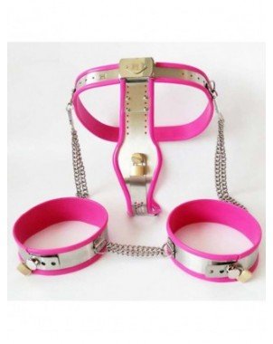 BDSM-BDSM Restraining devices-Female Chastity Belt Lock Pants