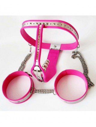 BDSM-BDSM suvaržymo priemonės-Moterų nekaltybės diržas užraktas kelnės šlaunų žiedas