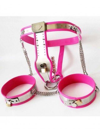 BDSM-BDSM Restraining devices-Female Chastity Belt Lock Pants