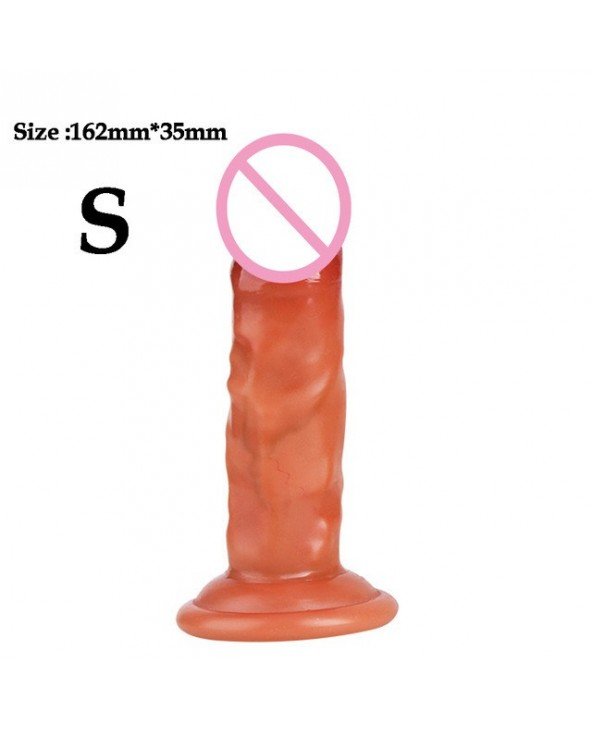 Prekės suaugusiems 18+-Vibratoriai, dildos-Dvigubo sluoksnio minkštas realistinis penis Didelis