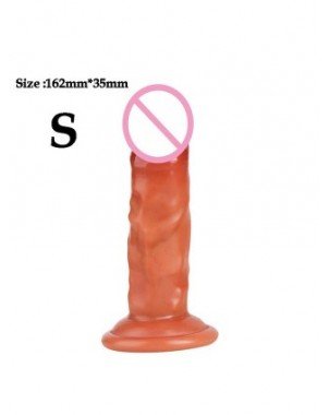 Prekės suaugusiems 18+-Vibratoriai, dildos-Dvigubo sluoksnio minkštas realistinis penis Didelis