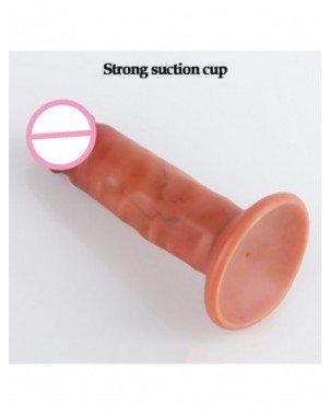 Prekės suaugusiems 18+-Vibratoriai, dildos-Dvigubo sluoksnio minkštas realistinis penis Didelis