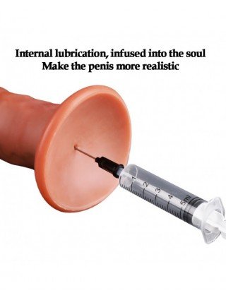 Prekės suaugusiems 18+-Vibratoriai, dildos-Dvigubo sluoksnio minkštas realistinis penis Didelis