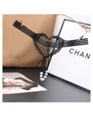 Sexy clothes-Sexy Underwear-Heart-Shaped Pearl Crotch Women