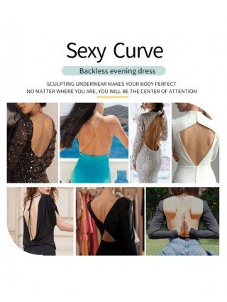 Moteriški apatiniai-Formuojantys drabužiai-Bodysuit Shapewear Deep V-Neck Body Shaper Backless