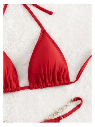 Swimwear-Bikini Sets-2023 Halter Mini Micro String Pearl
