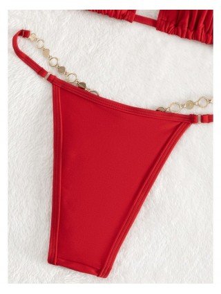 Swimwear-Bikini Sets-2023 Halter Mini Micro String Pearl