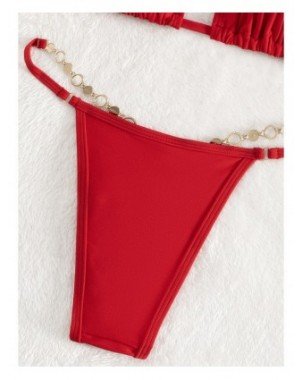 Swimwear-Bikini Sets-2023 Halter Mini Micro String Pearl