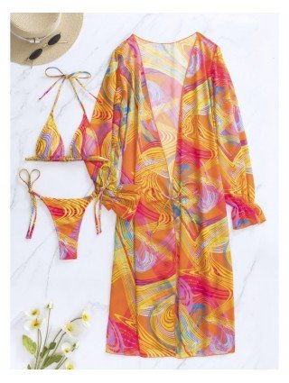 Swimwear-Cover-Ups-Micro Bikini 3 Pieces Women Swimwear Sexy