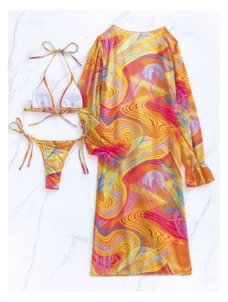 Swimwear-Cover-Ups-Micro Bikini 3 Pieces Women Swimwear Sexy