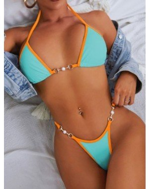 Maudymosi kostiumėliai-Seksualūs ir paplūdimio-Sexy Micro Bikini 2023 Grandininis maudymosi