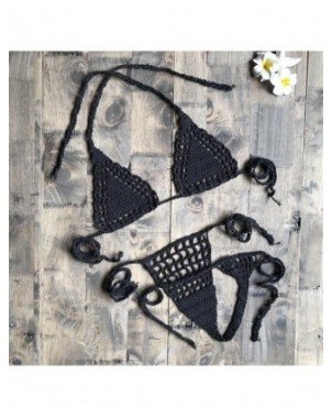 Swimwear-Bikini Sets-Handmade Crochet Micro Bikini G Thong