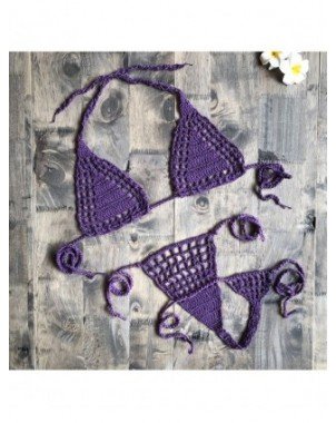 Swimwear-Bikini Sets-Handmade Crochet Micro Bikini G Thong