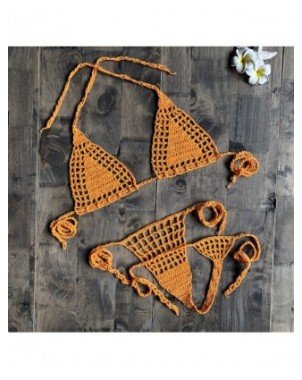 Swimwear-Bikini Sets-Handmade Crochet Micro Bikini G Thong
