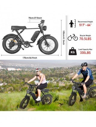 Cycling-Bicycles-C91 1000W Electric Bike 48V 20Ah 20*4.0 Fat