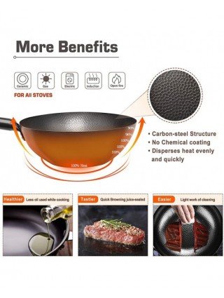 Kitchen-Bakeware-High Quality Iron Wok Traditional Handmade