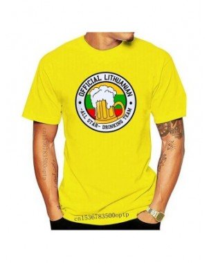Pagrindinis-Vyrams-Nauji marškinėliai Vyriški Juokingi Šauni naujovė LIETUVA Beer Team Flag