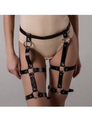 Seksualūs drabužiai-Seksualūs apatiniai-Odiniai diržai Seksualūs šlaunų diržai Moterų apatinis