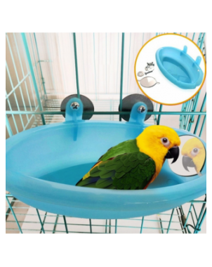 For pets-Stuff for birds-Pet Bird Bath Cage Parrot Bathtub With