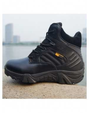 2018 Spring Men Military Boots Genuine Cow Leather Waterproof