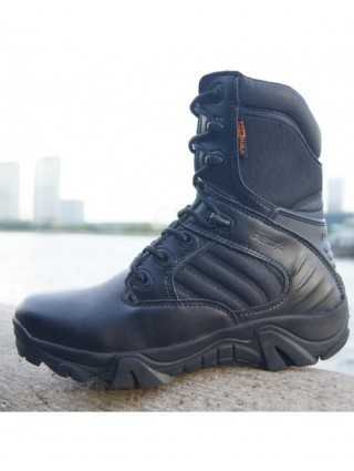 2018 Spring Men Military Boots Genuine Cow Leather Waterproof