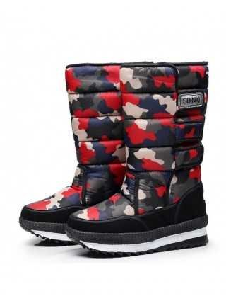 Men Boots Platform Woman Snow Boots for Men Thick Plush