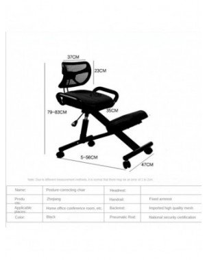 Furniture-Office Furniture-Ergonomic Kneeling Chair with Back