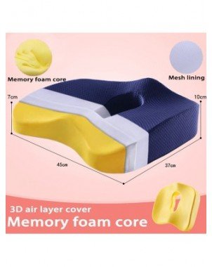 Furniture-Office Furniture-Memory Foam Seat Cushion Orthopedic