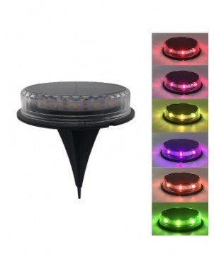 Outdoor Lighting-Solar Lamps-Solar Powered Disk Lights 17LED