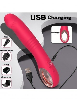 Vibrators, Dildos-For vagina and clitoris-10 Modes Telescopic