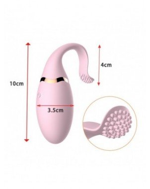 Vibratoriai, dildos-Makšties ir klitoriui-Belaidis nuotolinio valdymo pultelio silikoninė kulka