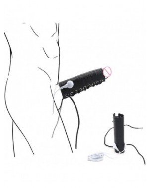 BDSM-Įvairūs BDSM žaislai-Odiniai elektrošoko penio žiedai Penio žiedai Penio stimuliacija