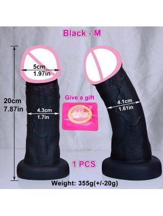 Vibratoriai, dildos-Realistiški dildo-Didelis storas didžiulis dildo realistiškas minkštas