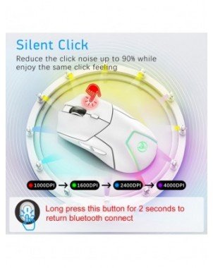 Komponentai ir išoriniai įrenginiai-Pelės-Pelės įkraunama trijų režimų 2.4G belaidė Bluetooth