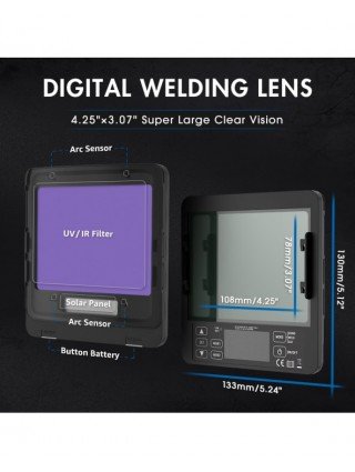 Machine Tools-Welding Equipment-Large View Welding Helmet Flip