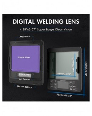 Machine Tools-Welding Equipment-Large View Welding Helmet Flip