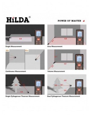 Įrankiai-Matavimo ir analizės įrankiai-Lazerinis atstumo matuoklis 40M 60M 80M 100M Lazerinis