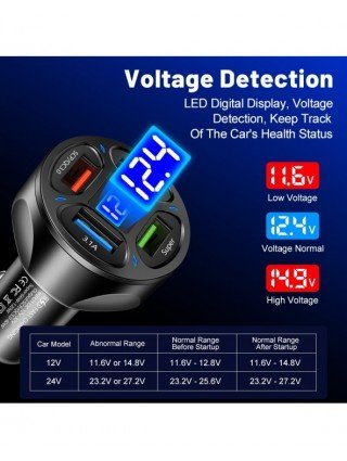 Automobilių atsarginės dalys-Kitos atsarginės dalys-3 prievadų USB automobilinis įkroviklis 12V