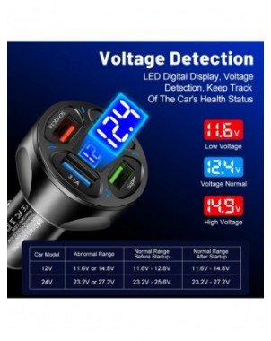 Automobilių atsarginės dalys-Kitos atsarginės dalys-3 prievadų USB automobilinis įkroviklis 12V